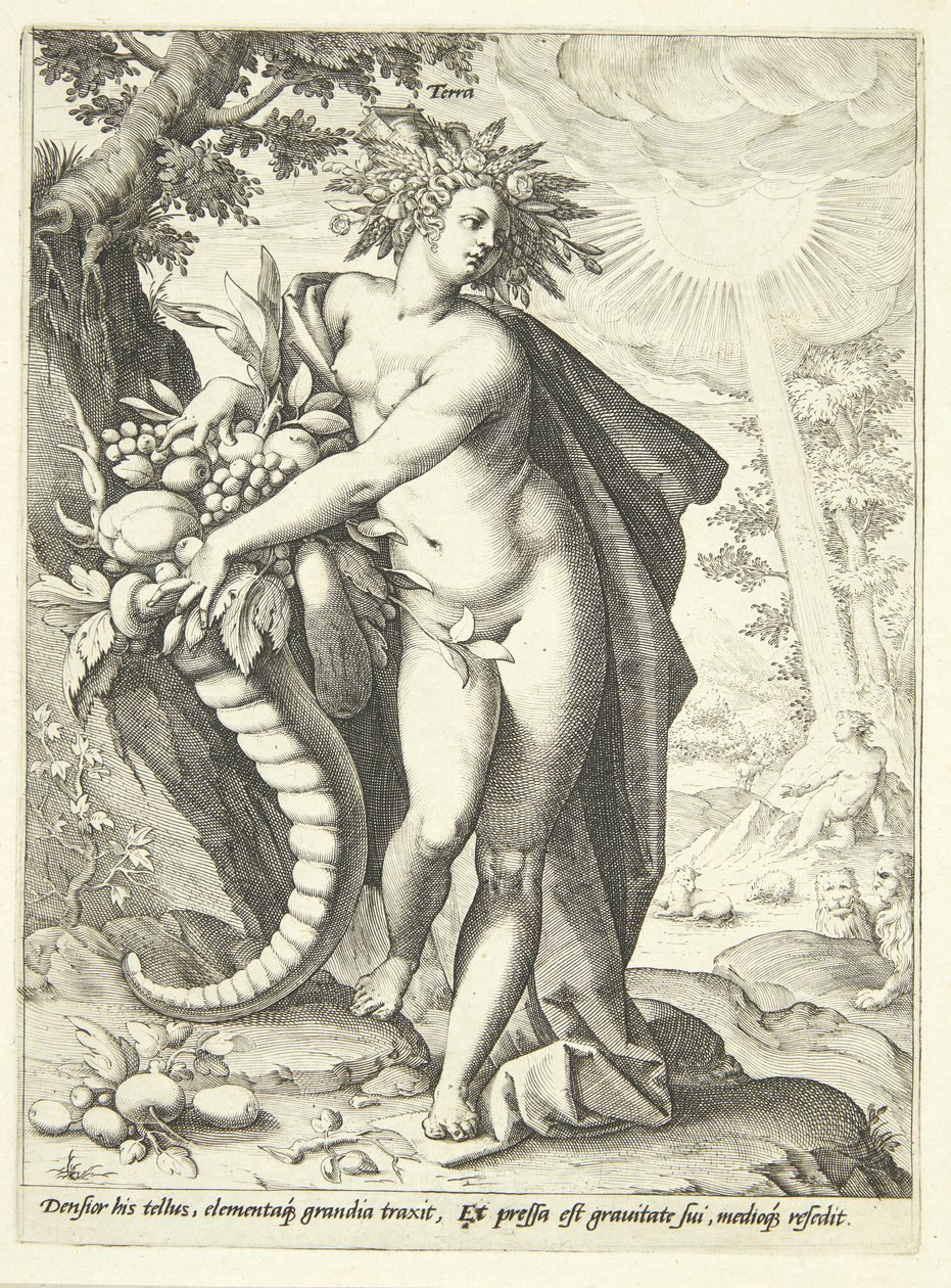 Jorden (Terra) af Hendrick Goltzius