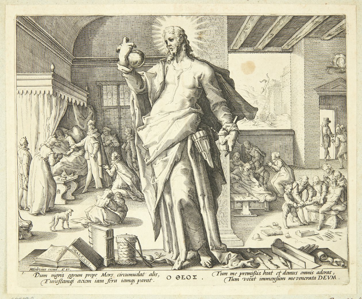 Lægen som gud af Hendrick Goltzius