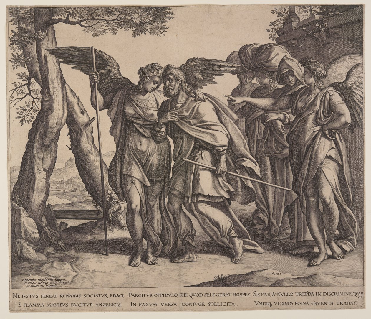 Lot og hans døtre af Hendrick Goltzius