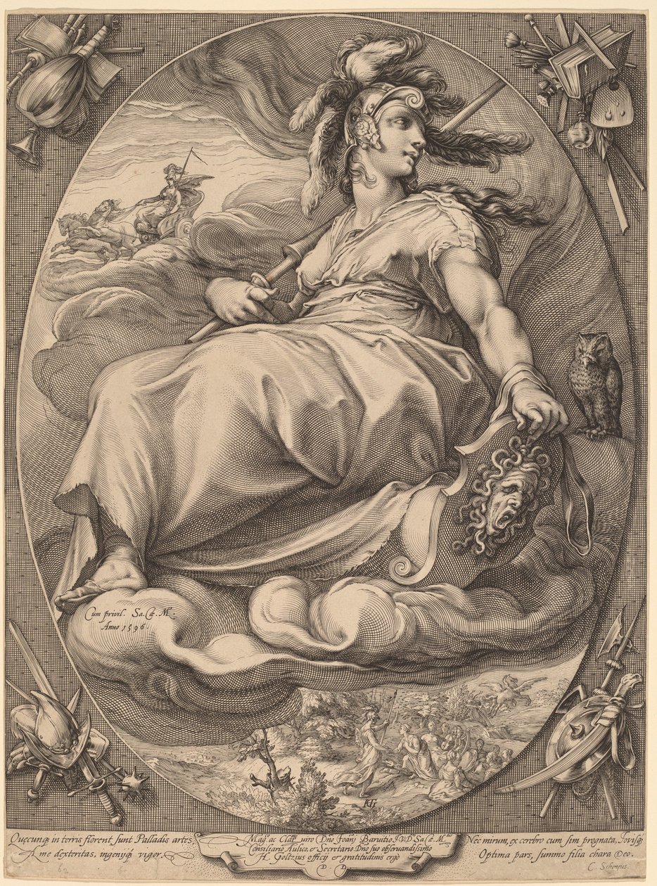 Minerva af Hendrick Goltzius