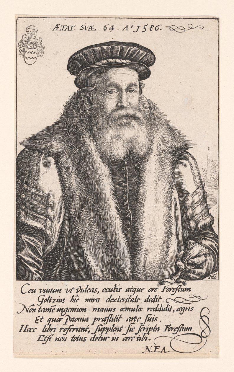 Pieter van Foreest (Petrus Forestus) af Hendrick Goltzius