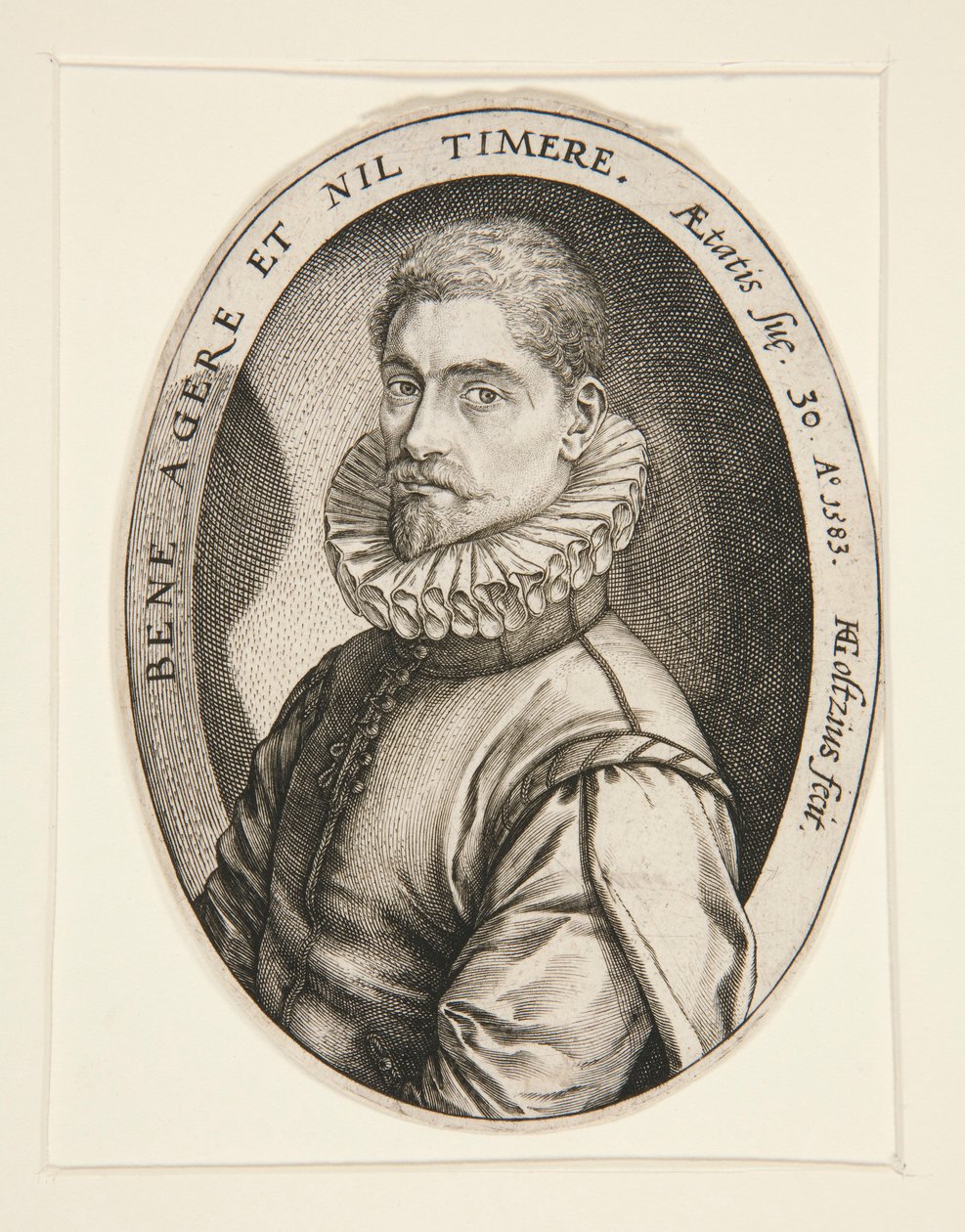 Portræt af Hieronymous Scholiers af Hendrick Goltzius