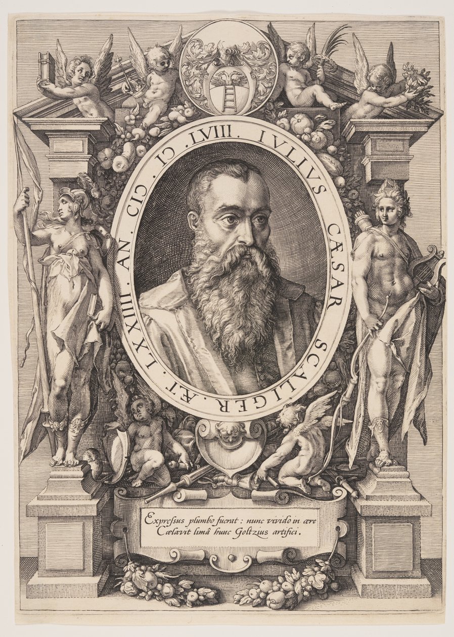 Portræt af Julius Cæsar Scaliger af Hendrick Goltzius