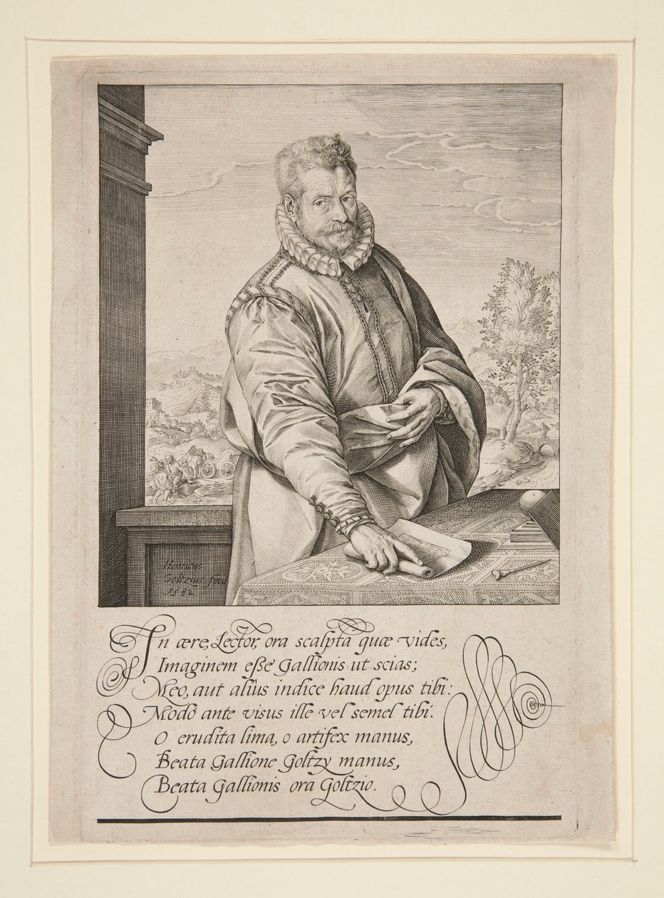 Portræt af Philip Galle af Hendrick Goltzius