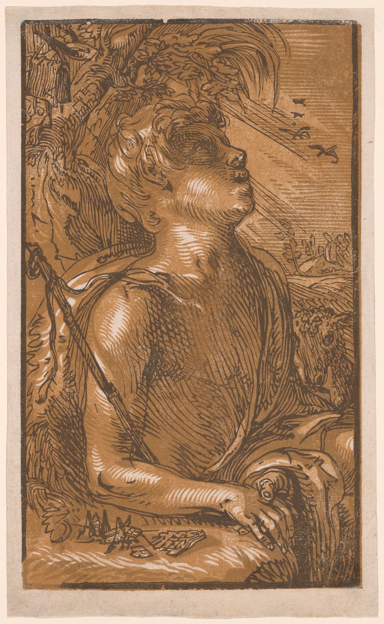 Den hellige Johannes Døberen af Hendrick Goltzius