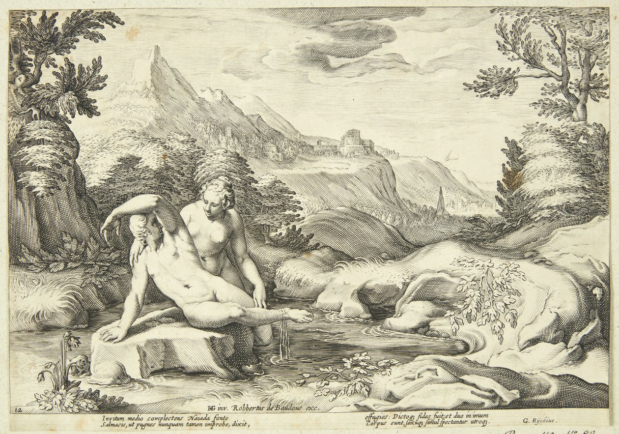 Salmacis og Hermafroditos af Hendrick Goltzius