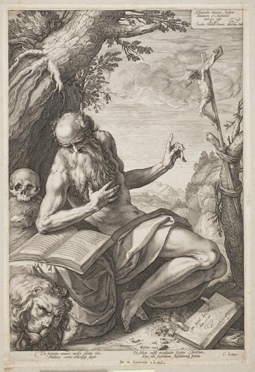 Sankt Jerome af Hendrick Goltzius