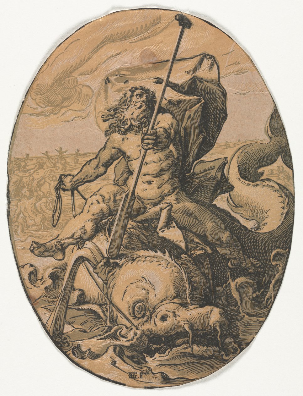 Guderne: Oceanus af Hendrick Goltzius