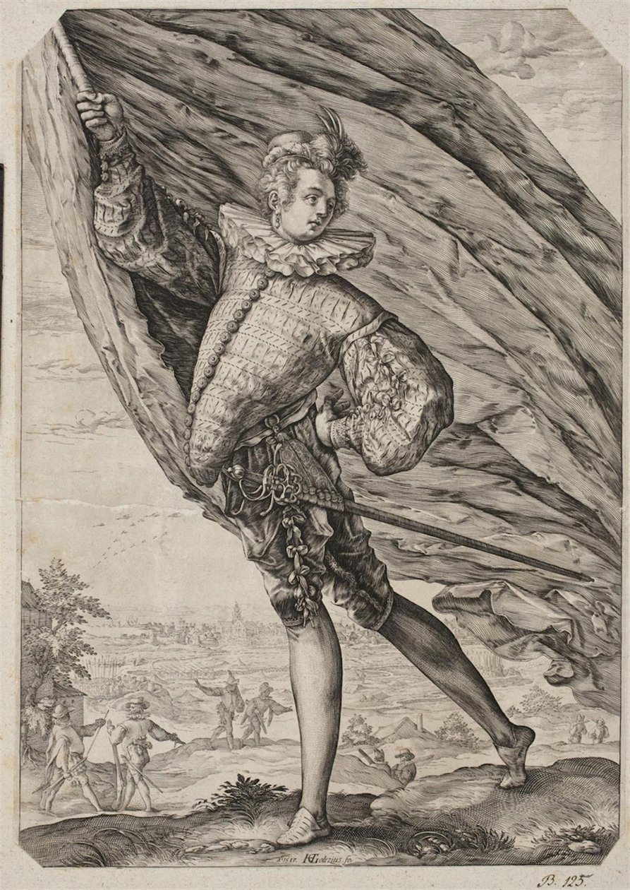 Den store fanebærer af Hendrick Goltzius