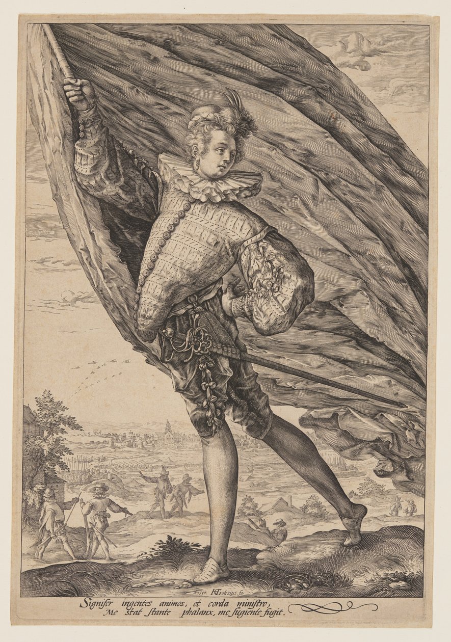 Standardbæreren af Hendrick Goltzius