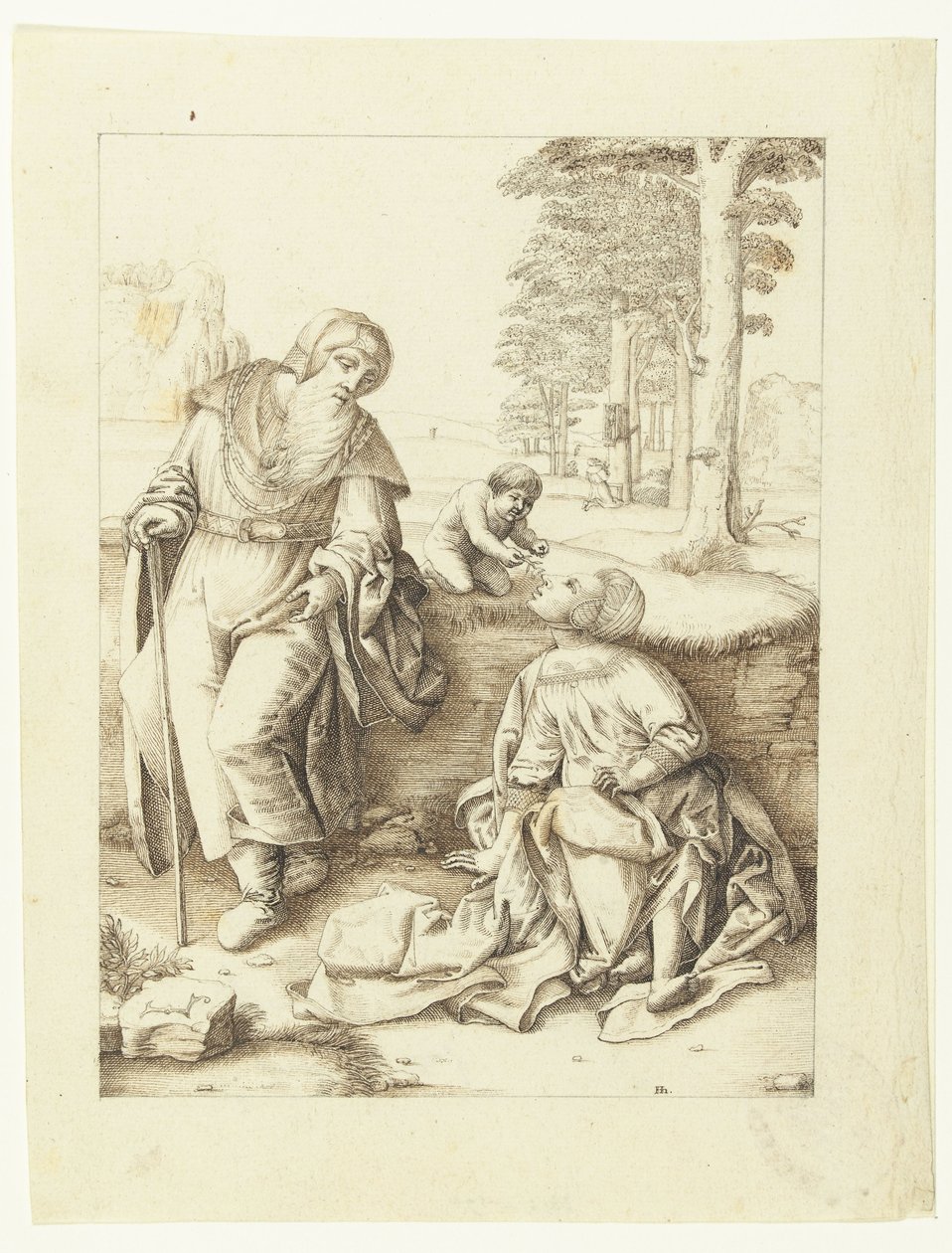 Den hellige familie af Hendrick Hondius (I)