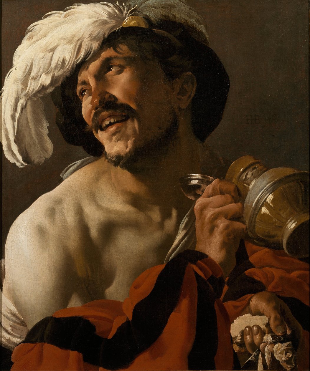 Den glade drikker, 1625 af Hendrick Jansz Terbrugghen