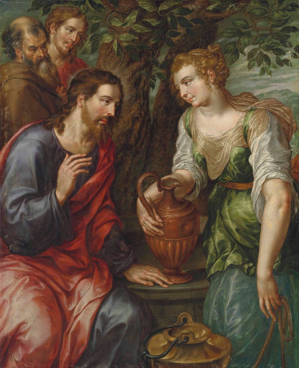 Kristus og kvinden fra Samaria af Hendrick de Clerck