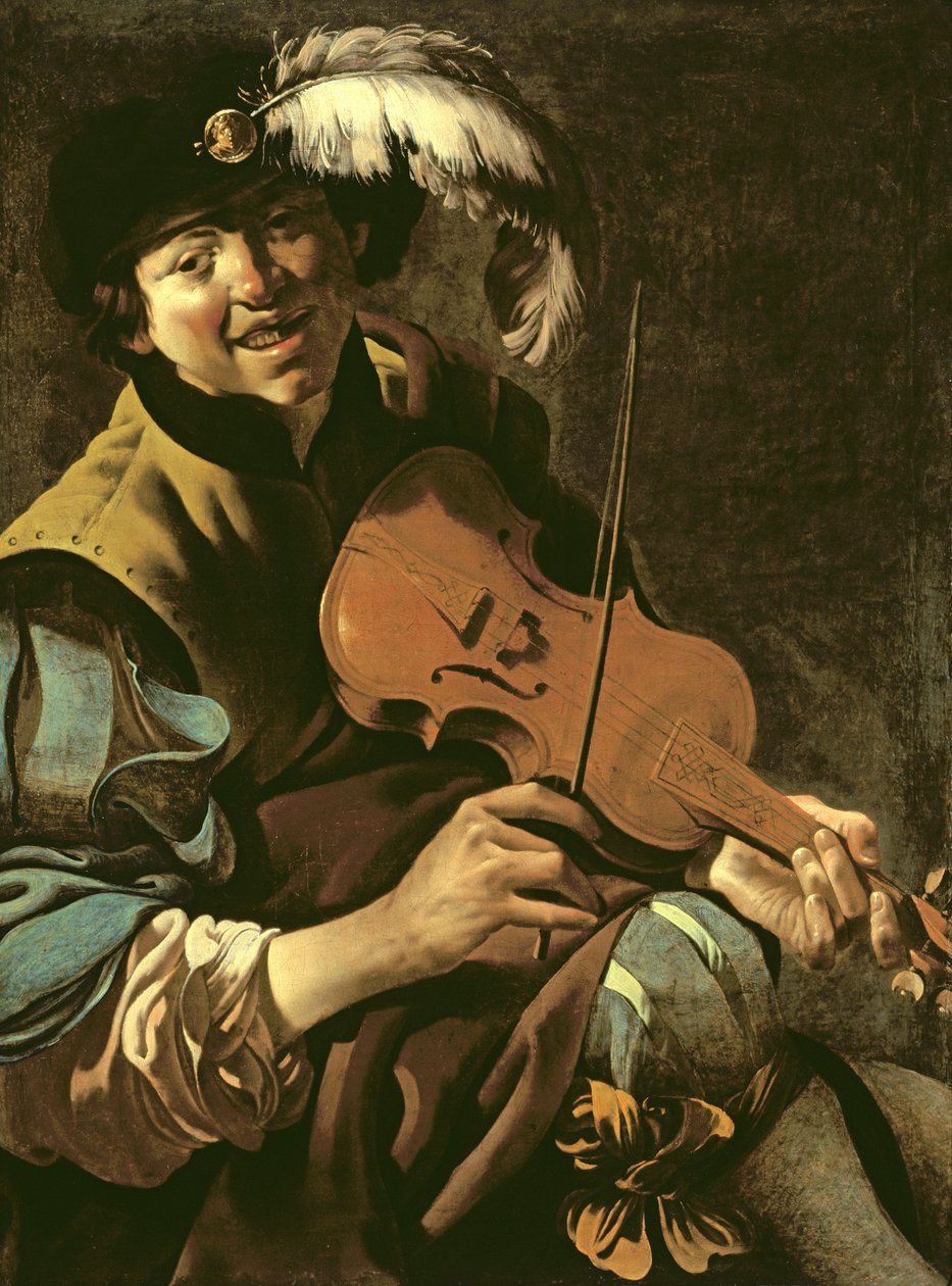 En drengeviolinist, 1626 af Hendrick ter Brugghen