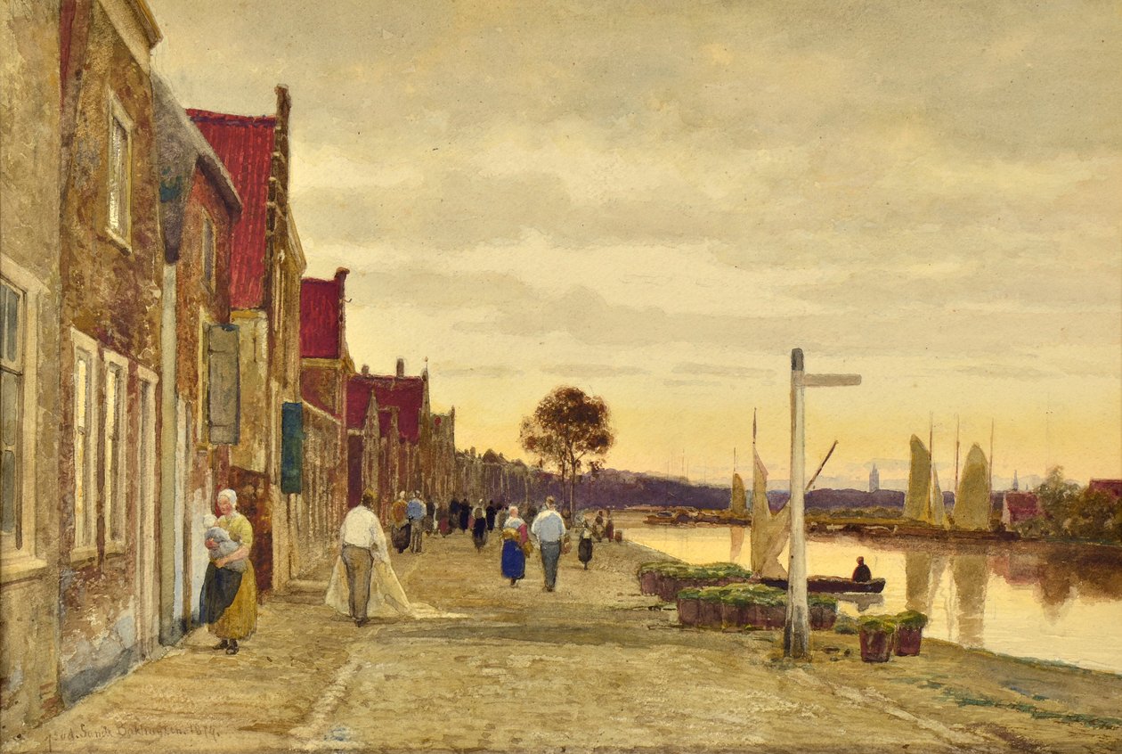 hollandsk landskab af Hendrick van de Sande Bakhuyzen
