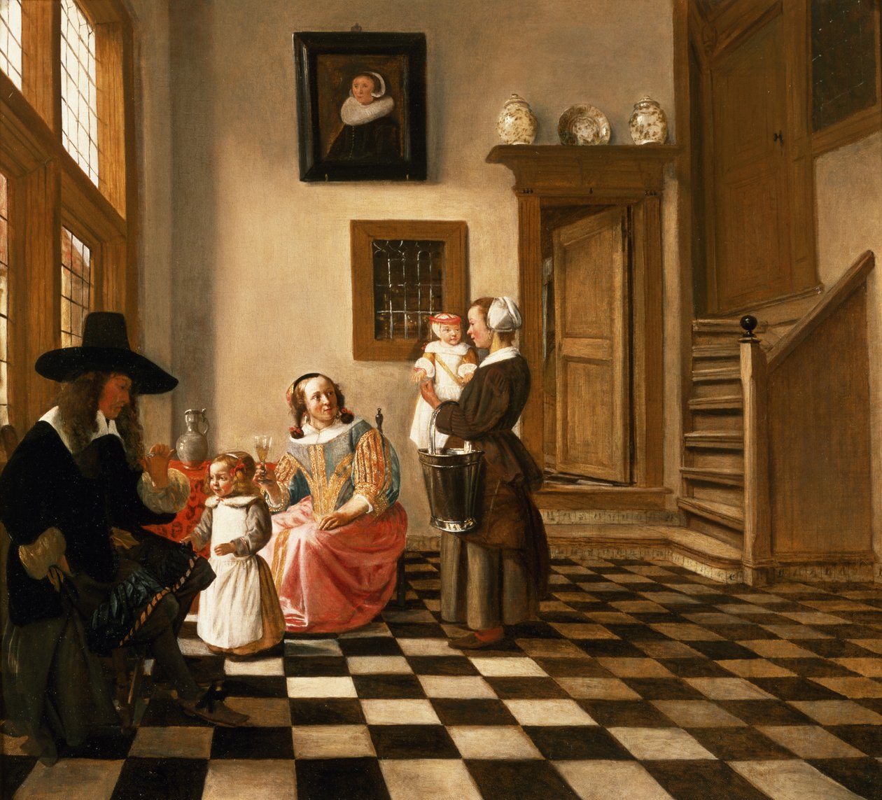 En familie i et indre af Hendrik van der Burgh