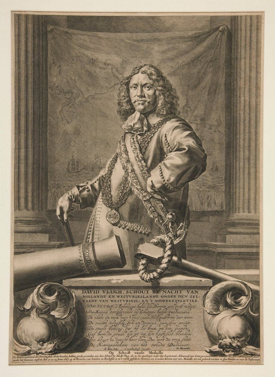 Portræt af David Vlugh af Hendrik Bary