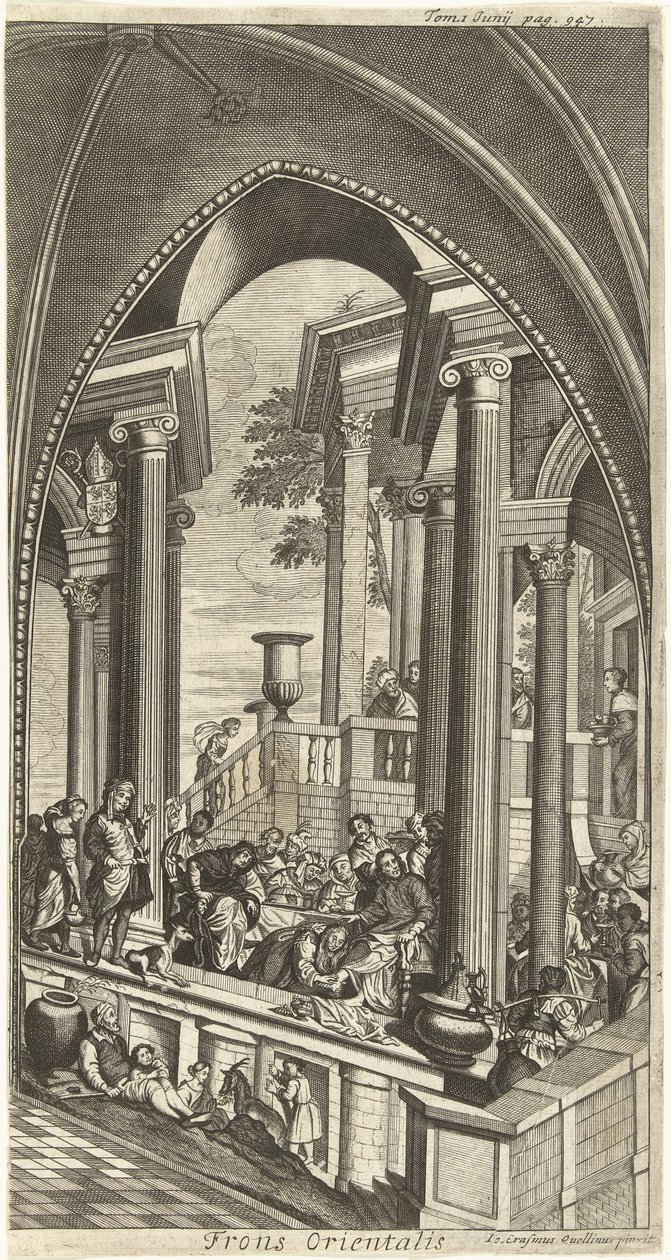 Malerier østsiden, Sint Michielsabdij Antwerpen af Hendrik Causé
