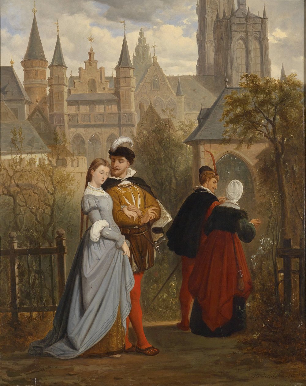 Scene fra Goethes Faust af Hendrik Frans Schaefels