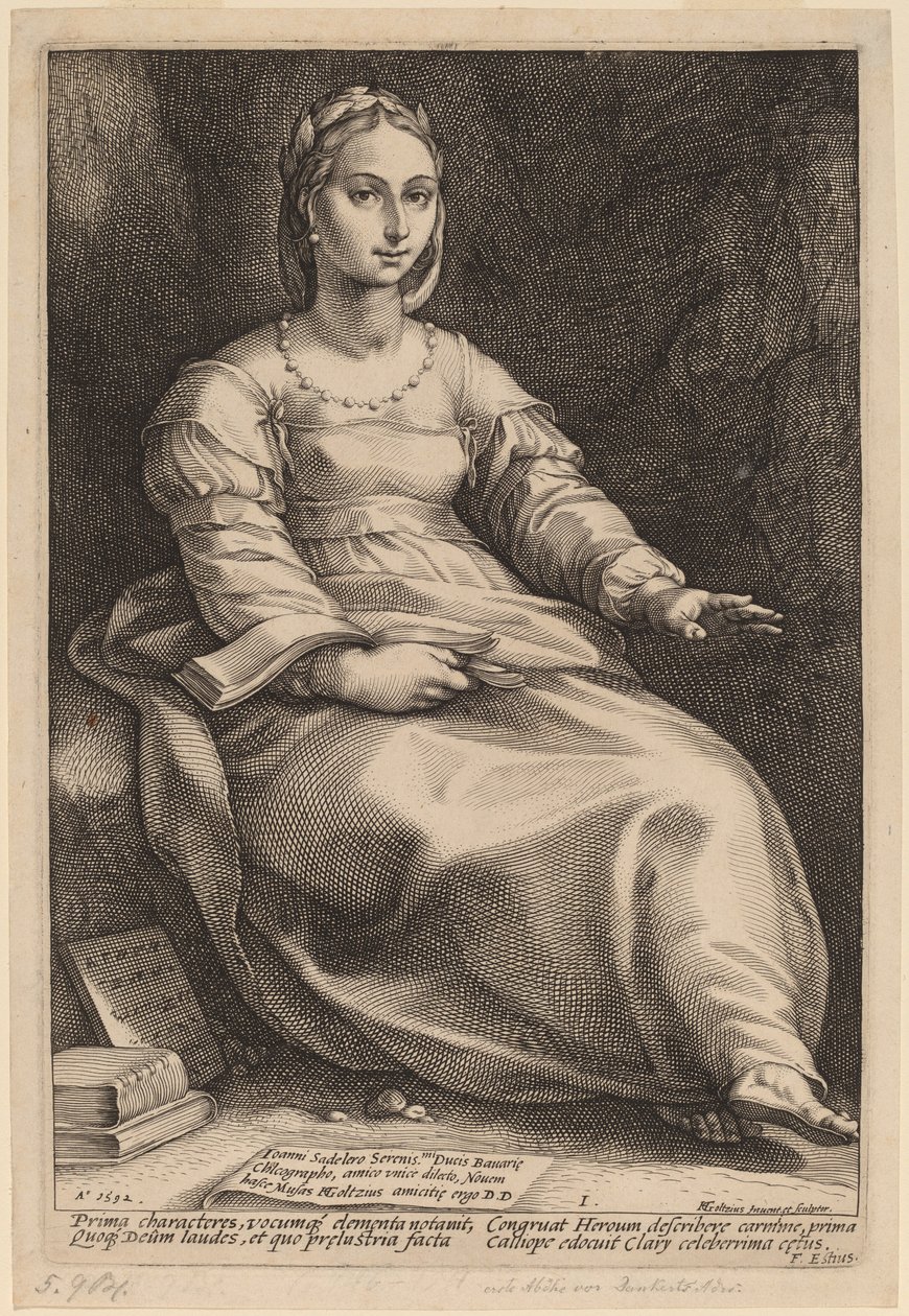 Calliope af Hendrik Goltzius