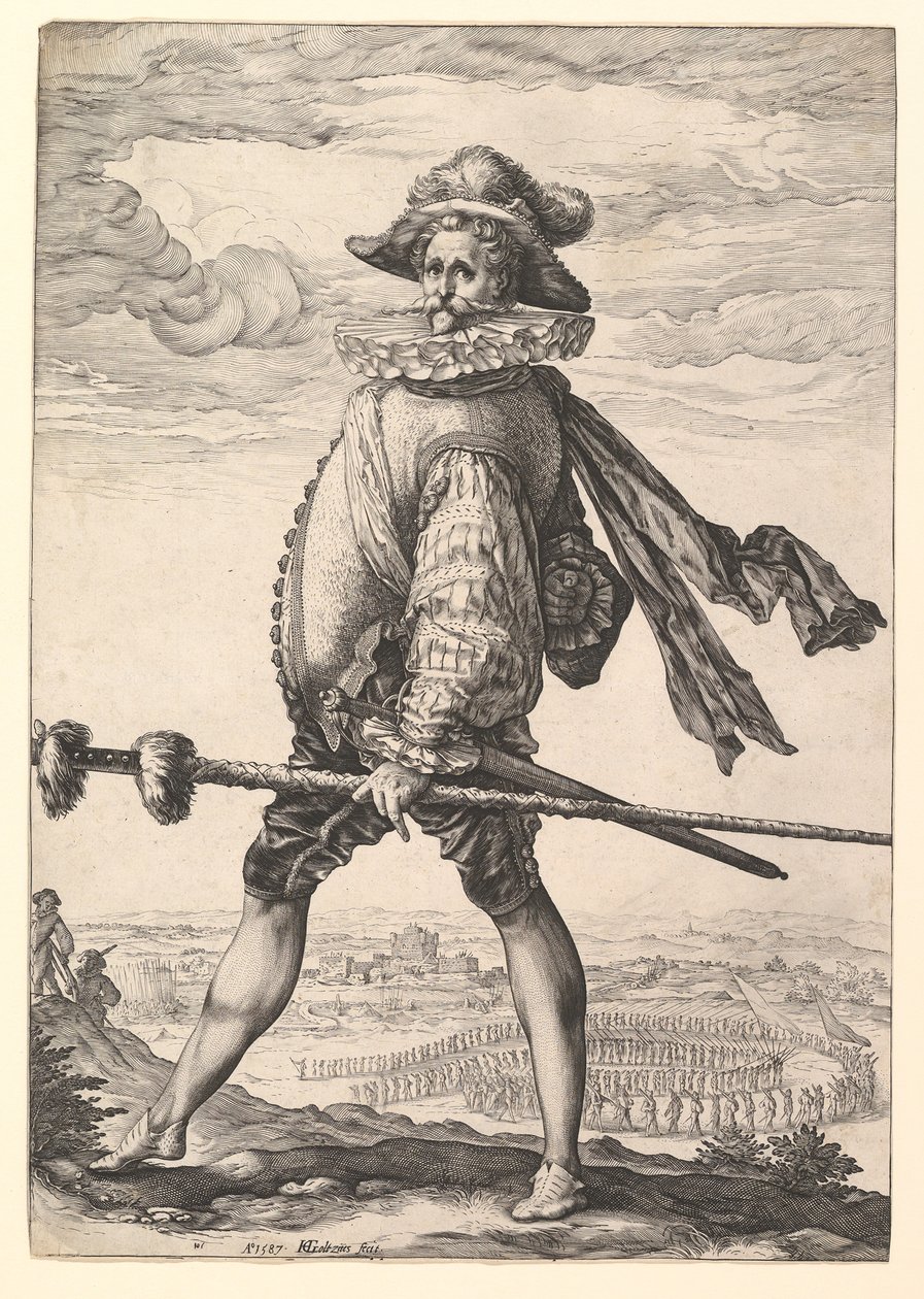 Kaptajn af infanteri, 1587. af Hendrik Goltzius