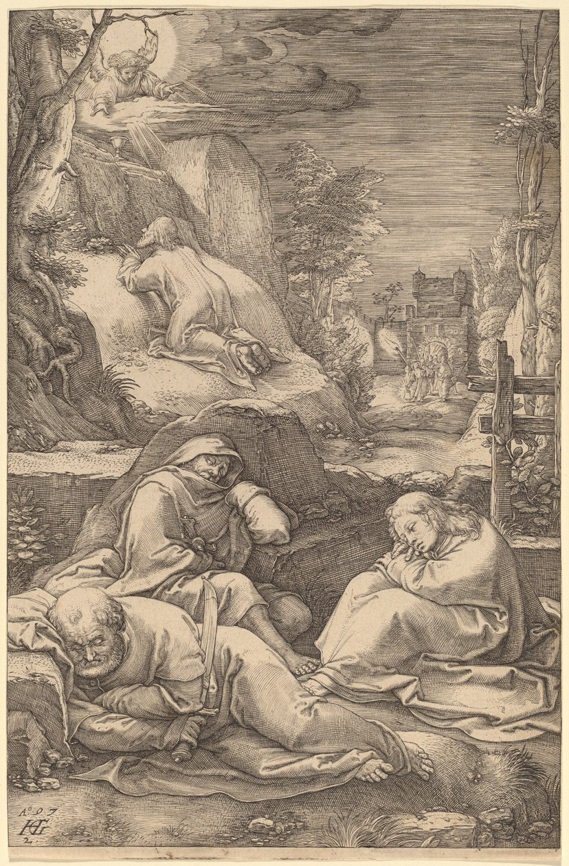 Kristus på Oliebjerget af Hendrik Goltzius