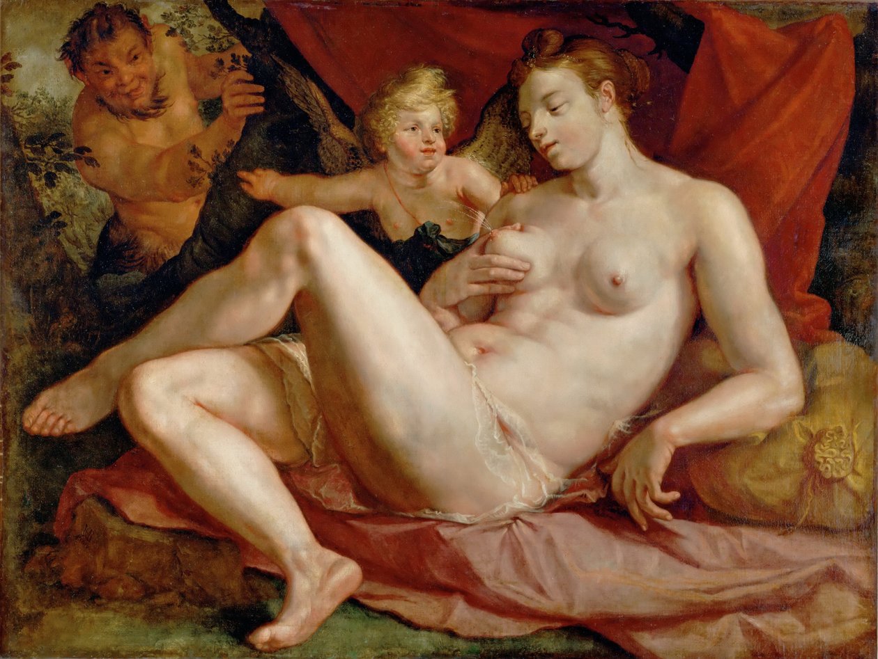 Jupiter og Antiope af Hendrik Goltzius