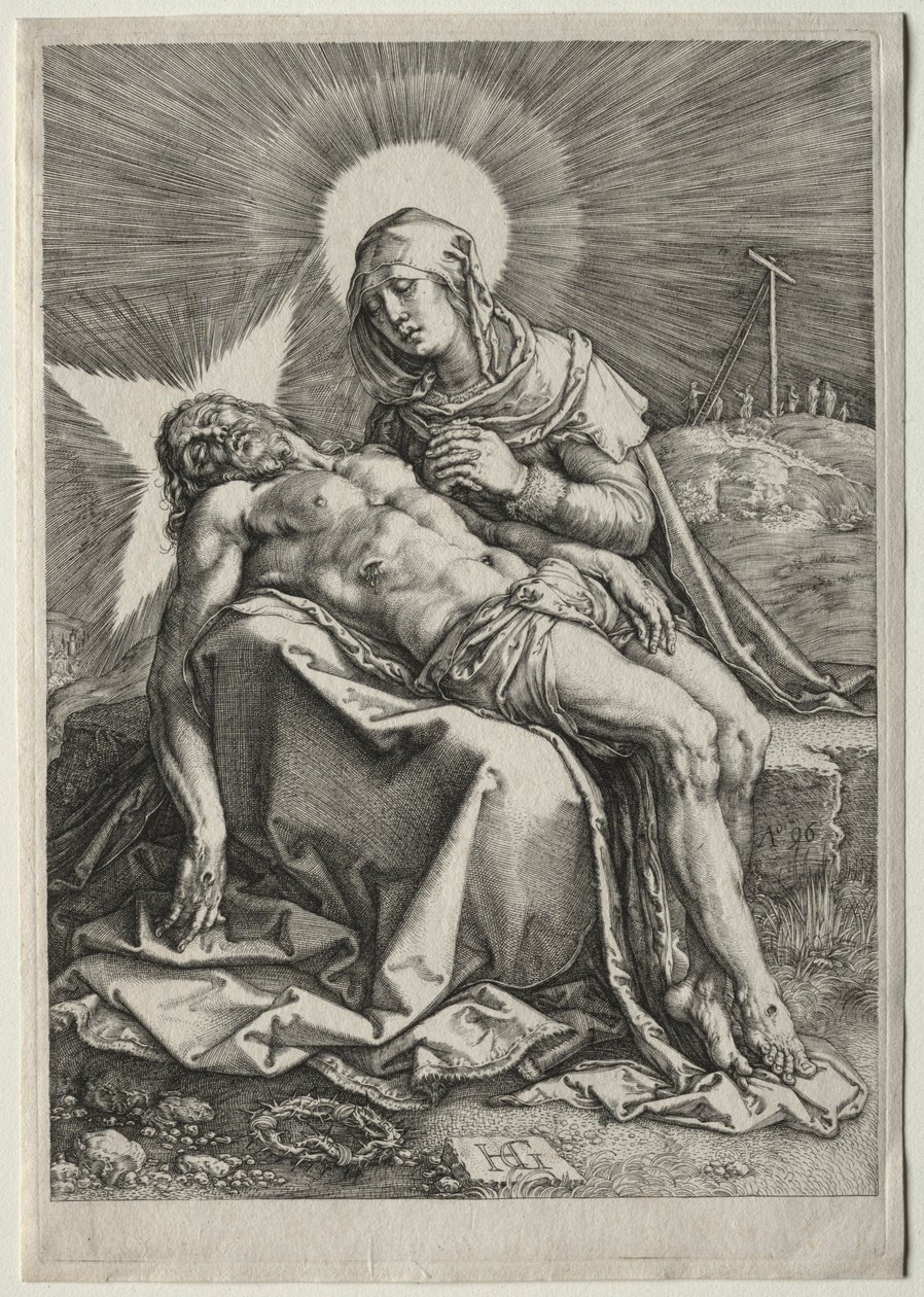 Pieta, 1596. af Hendrik Goltzius