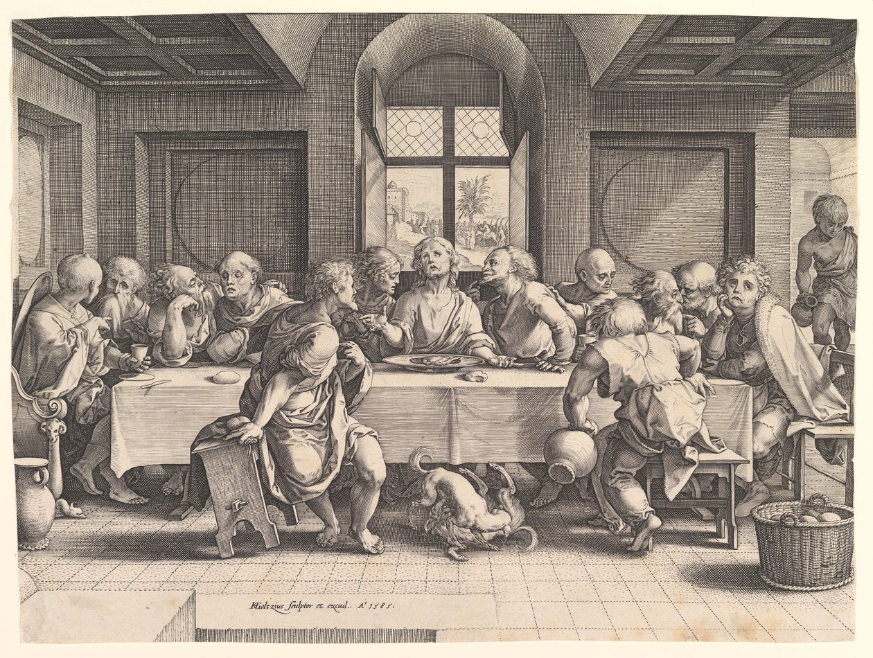 Den sidste nadver, 1585. af Hendrik Goltzius