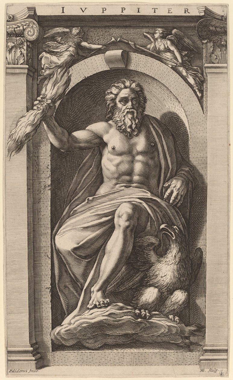 Jupiter af Hendrik Goltzius after Polidoro da Caravaggio