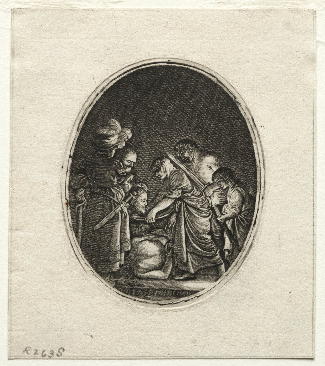Halshugningen af Johannes Døberen. af Hendrik Goudt