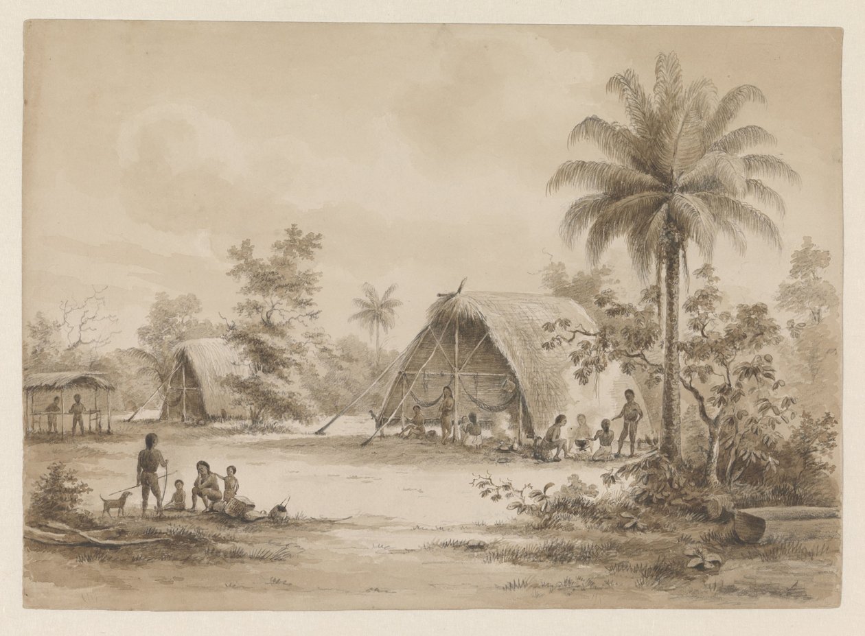 Arawakernes lejr i Caribien af Hendrik Huygens