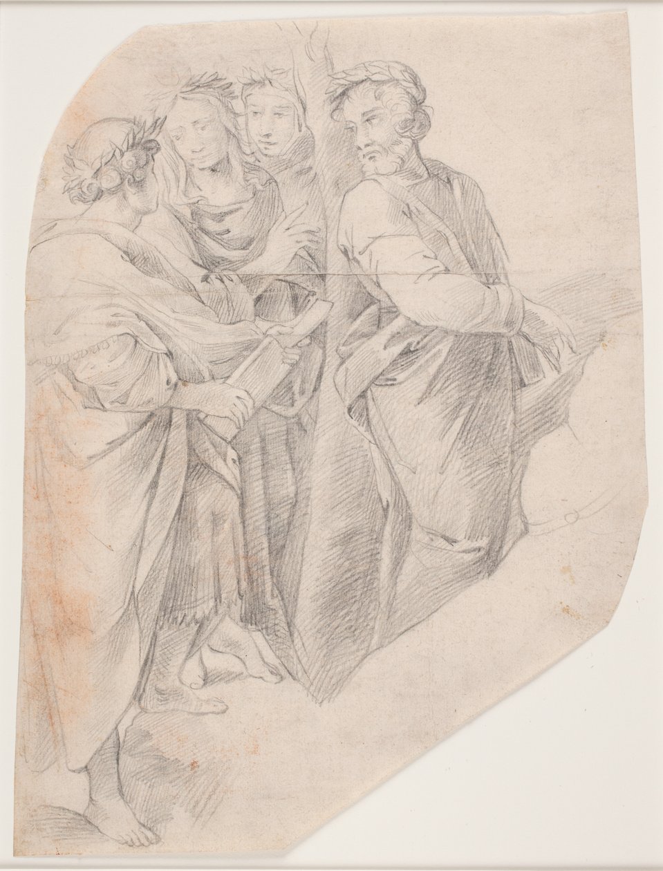Studie efter Rafaels "Parnassus" af Hendrik Krock