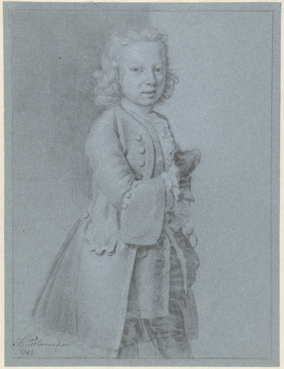 Portræt af en stående dreng af Hendrik Pothoven
