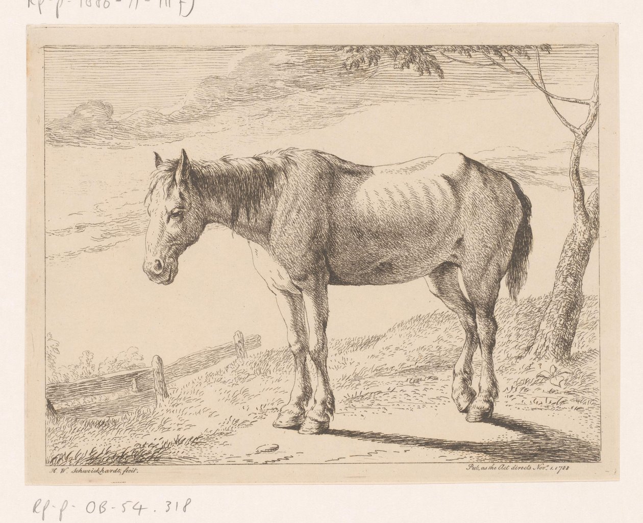 Hest Forskellige dyr (serietitel) af Hendrik Willem Schweickhardt