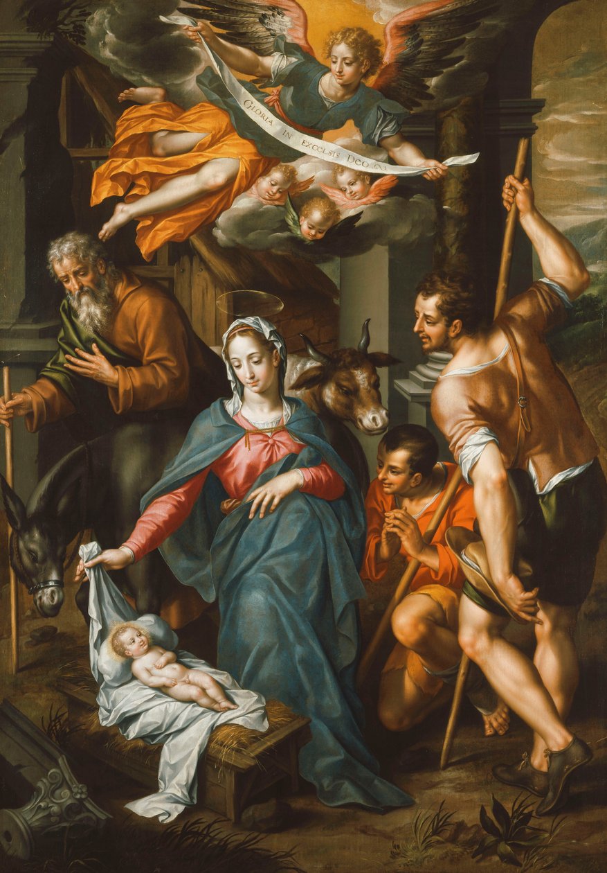 Hyrdernes tilbedelse, af Hendrick de Clerck