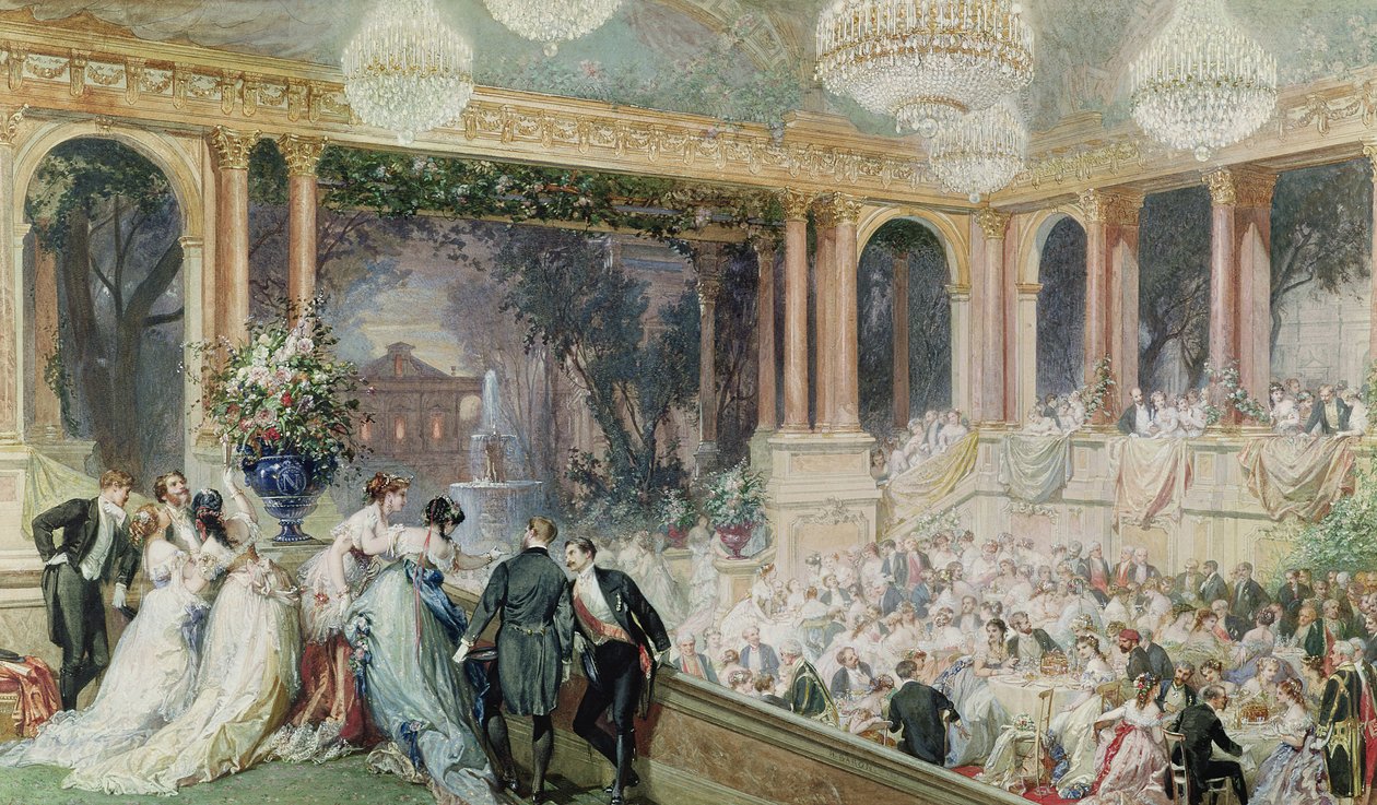 Middag på Tuilerierne, 1867 af Henri Baron