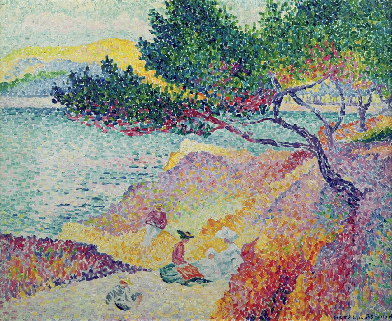 Stranden ved Saint-Clair, 1906-07 af Henri Edmond Cross