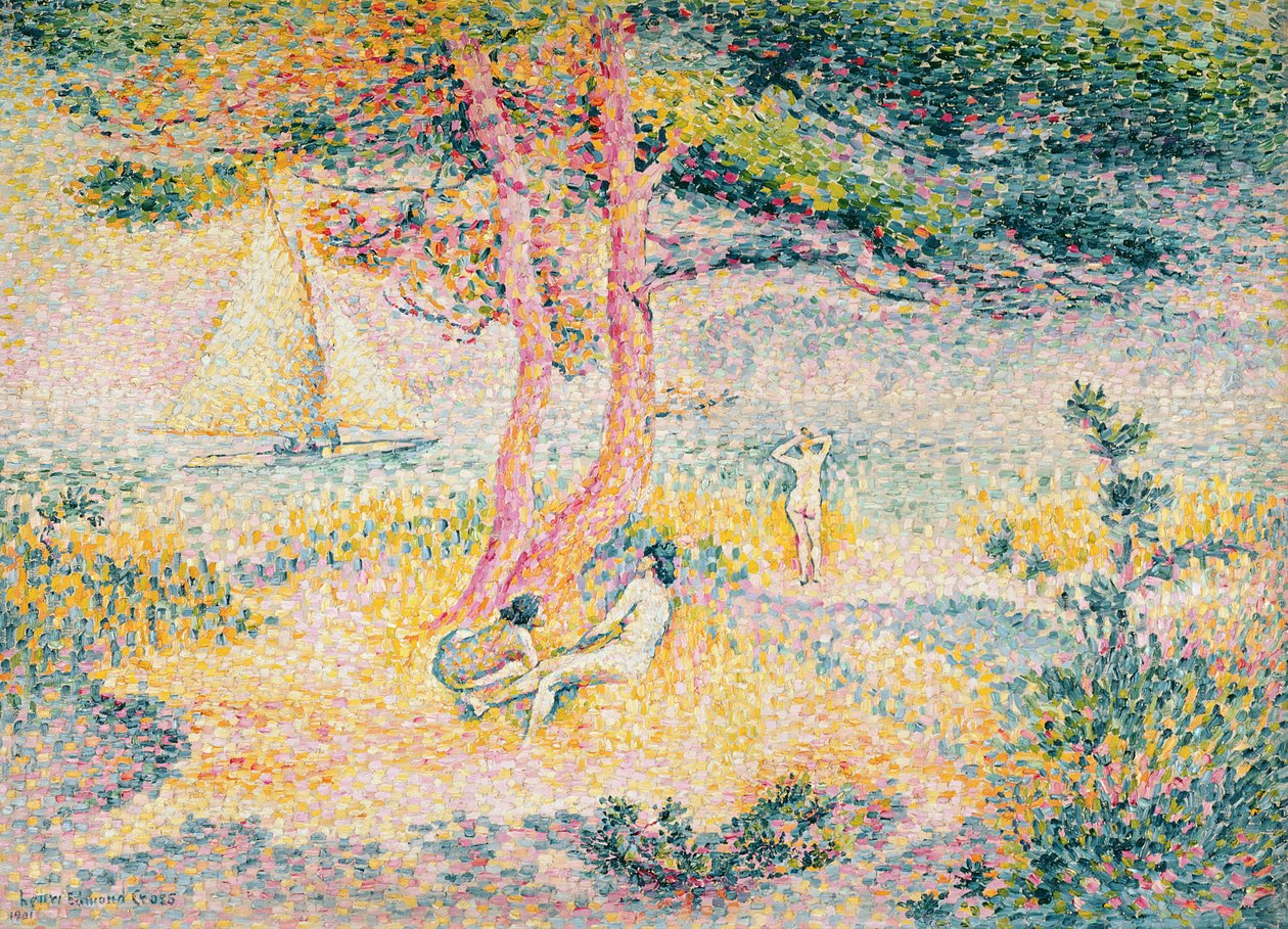 The Beach at St. Clair, 1901 af Henri Edmond Cross