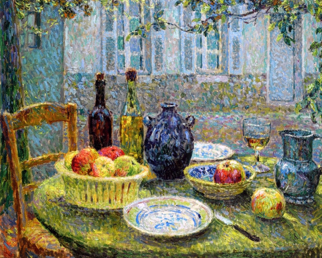 Pierres bord, 1920 af Henri Eugene Augustin Le Sidaner