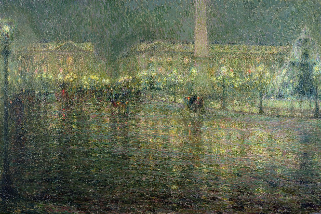 Place de la Concorde, ca. 1909 af Henri Eugene Augustin Le Sidaner