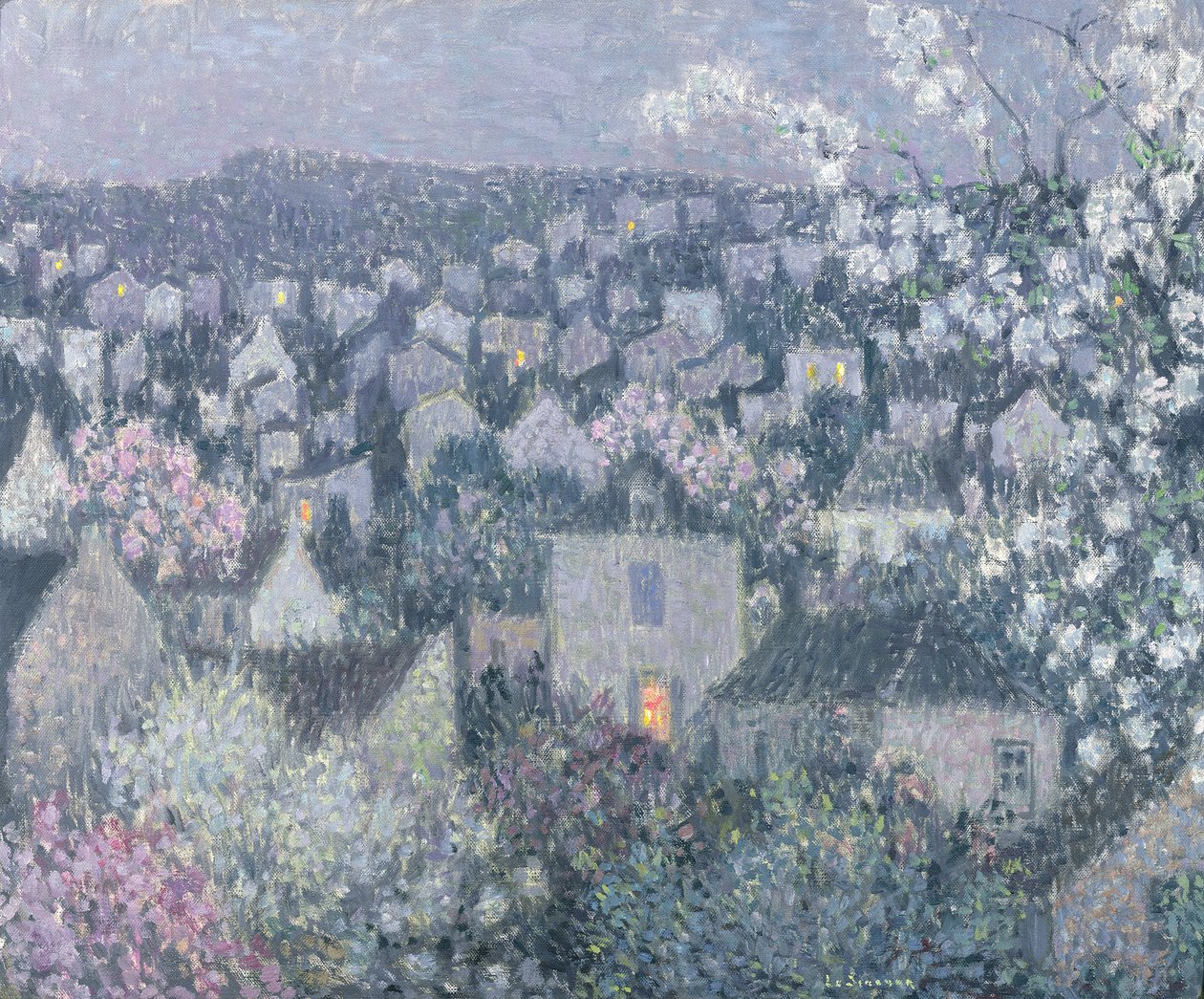 Forårsaften af Henri Eugene Augustin Le Sidaner