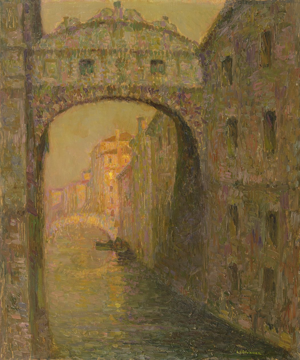 Sukkenes Bro, Venedig, ca. 1918 af Henri Eugene Augustin Le Sidaner