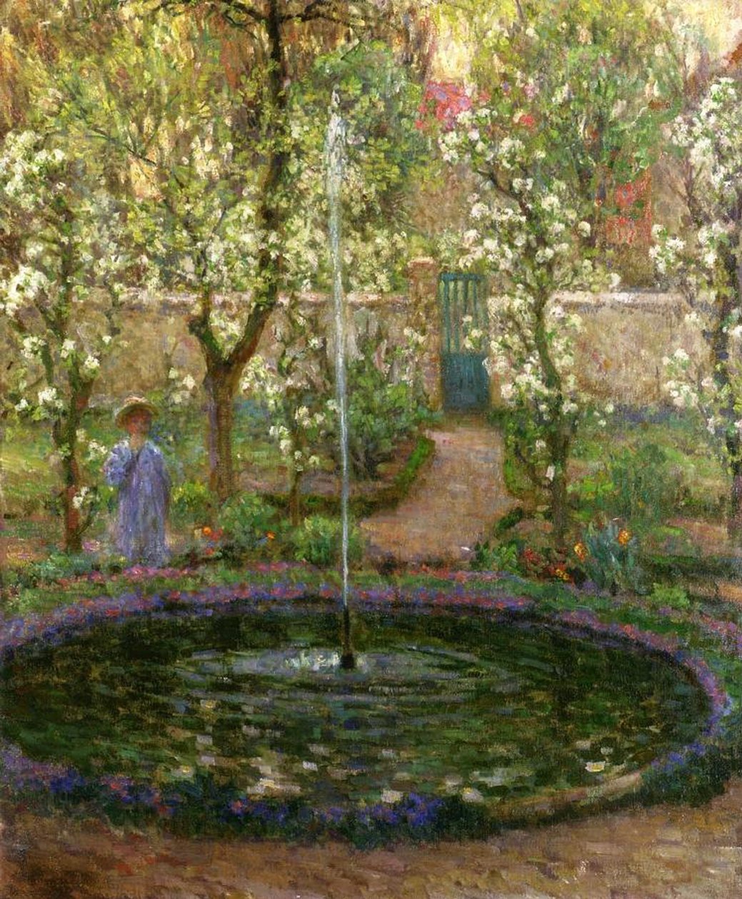 Den lille dam, 1905 af Henri Eugene Augustin Le Sidaner
