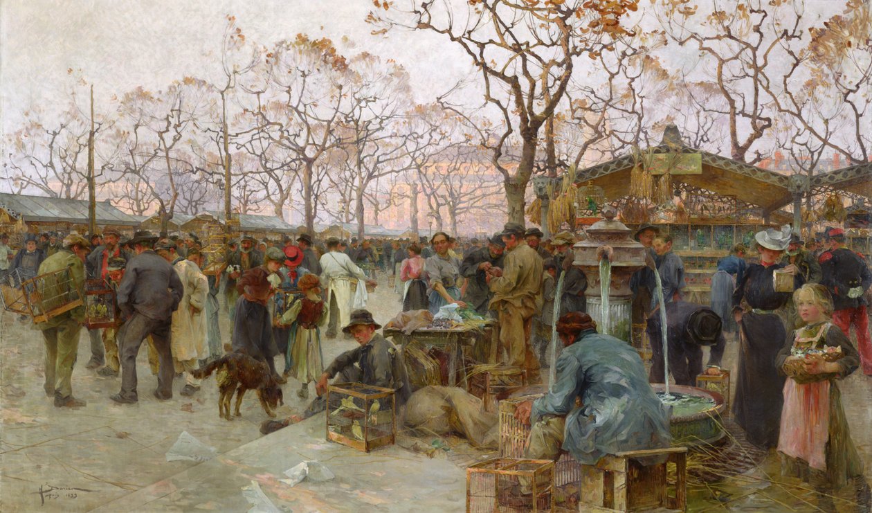 Det parisiske fuglemarked af Henri Gaston Darien