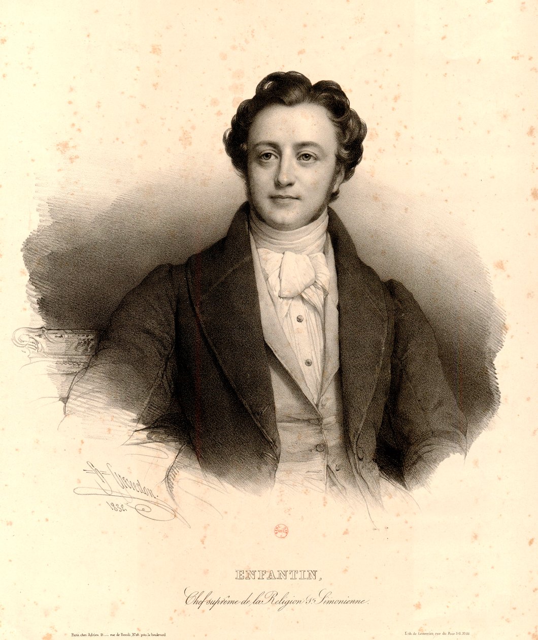 Barnlig øverste chef for Saint-Simonian Religion af Henri Grevedon