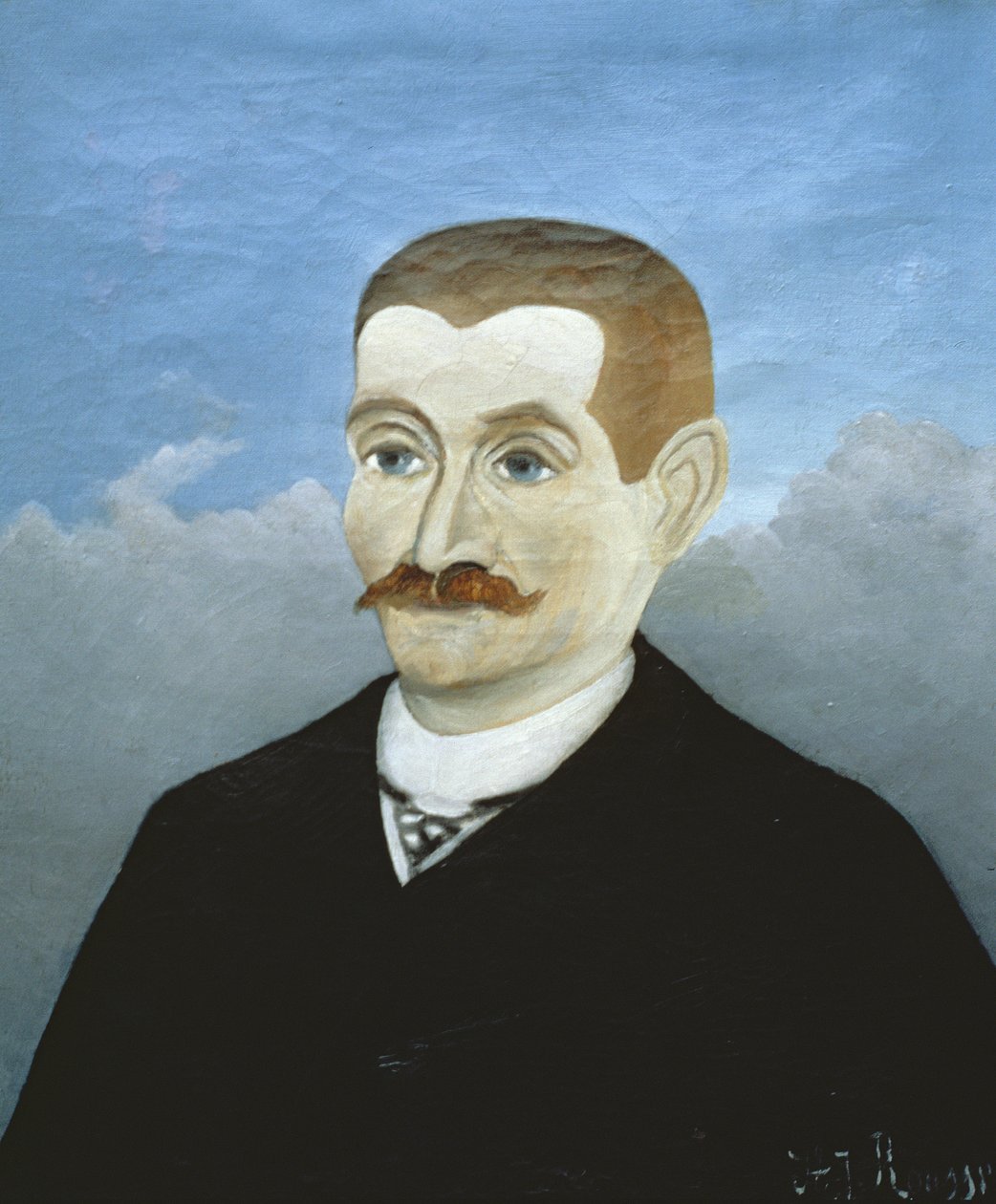 Portræt af en rødhåret mand af Henri Rousseau