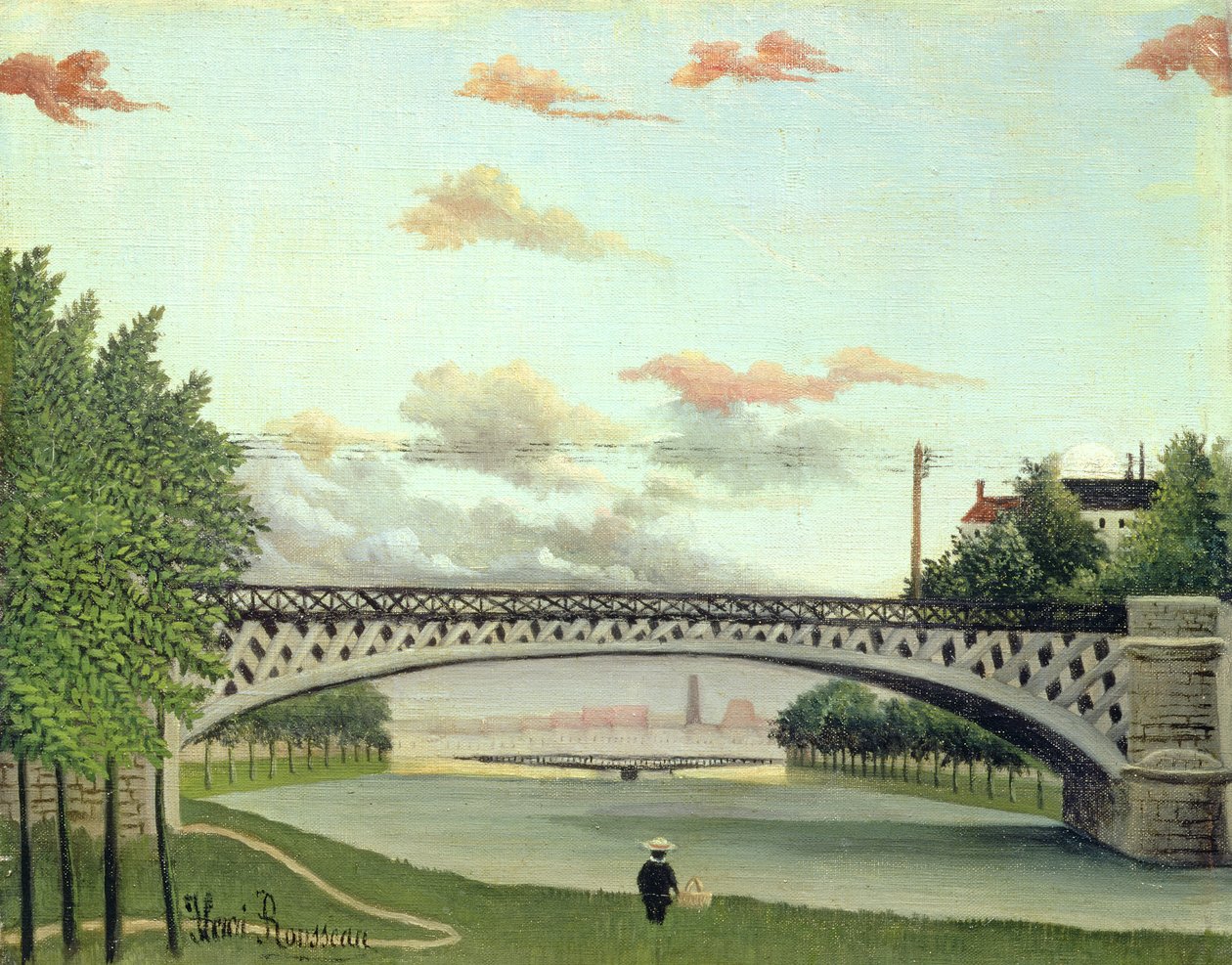 Broen ved Charenton, Frankrig af Henri Rousseau