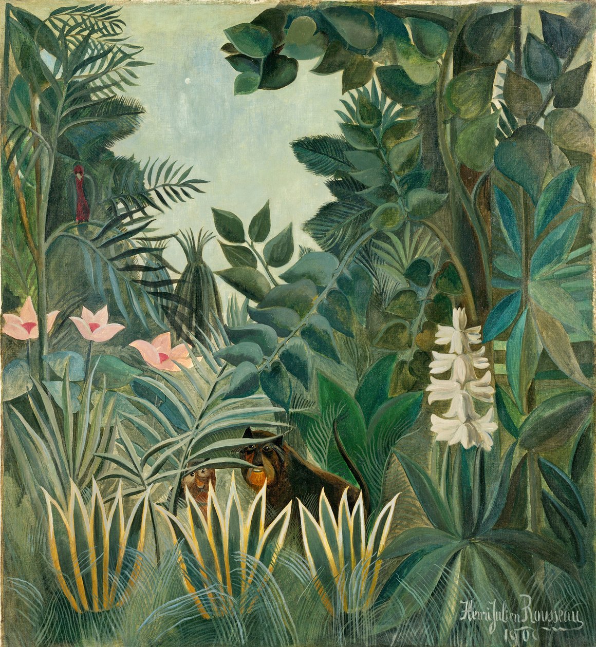 Ækvatorialjunglen, 1909 af Henri Rousseau