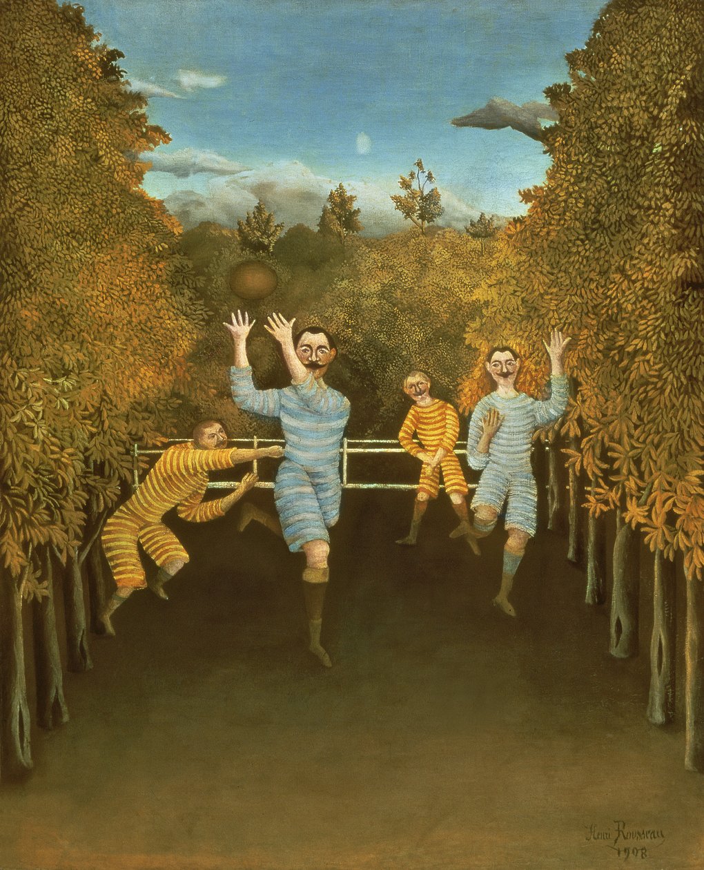 Fodboldspillerne, 1908 af Henri Rousseau